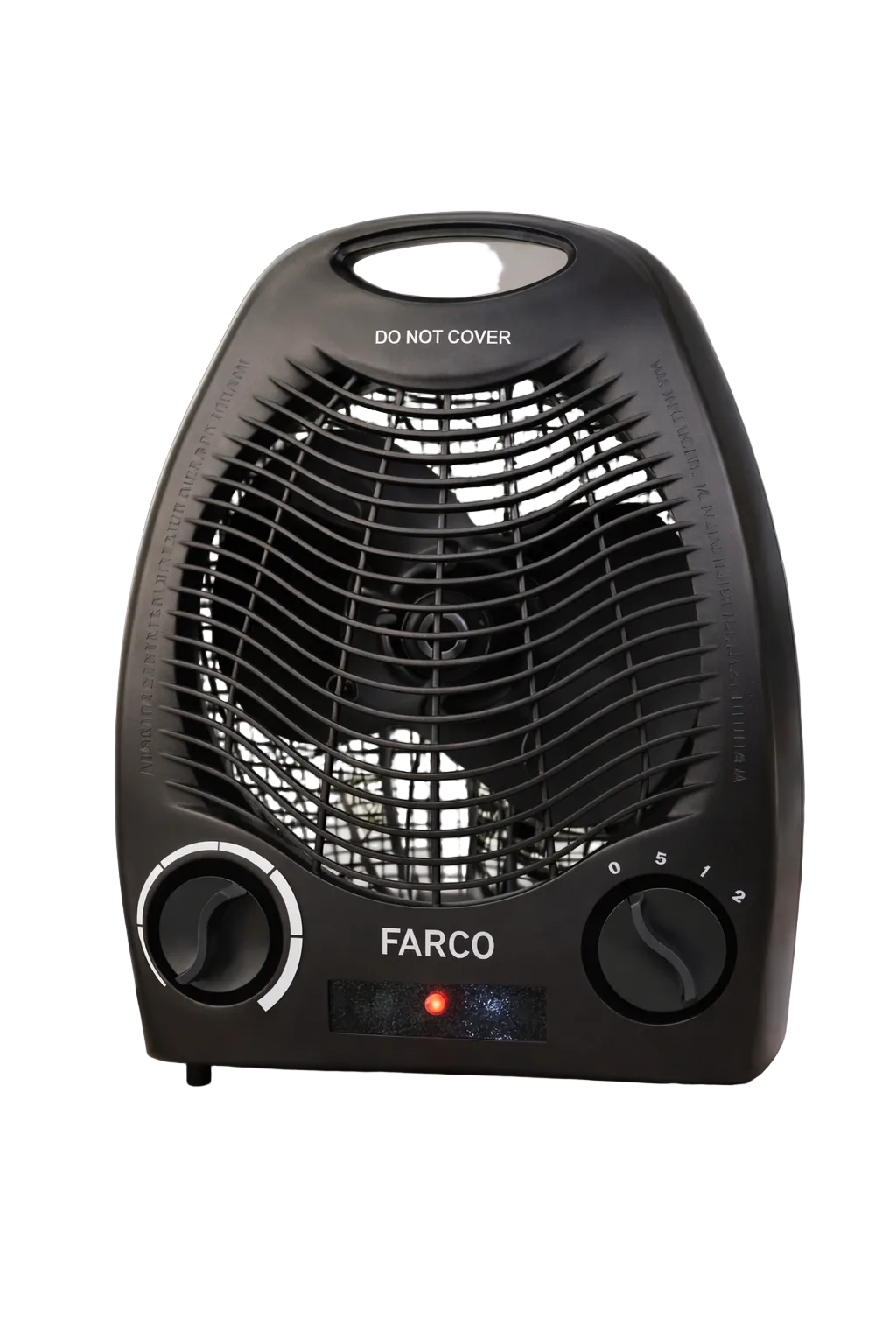 Fan Heater 1000-2000W Black | Adjustable Power | Compact Heating | Portable
