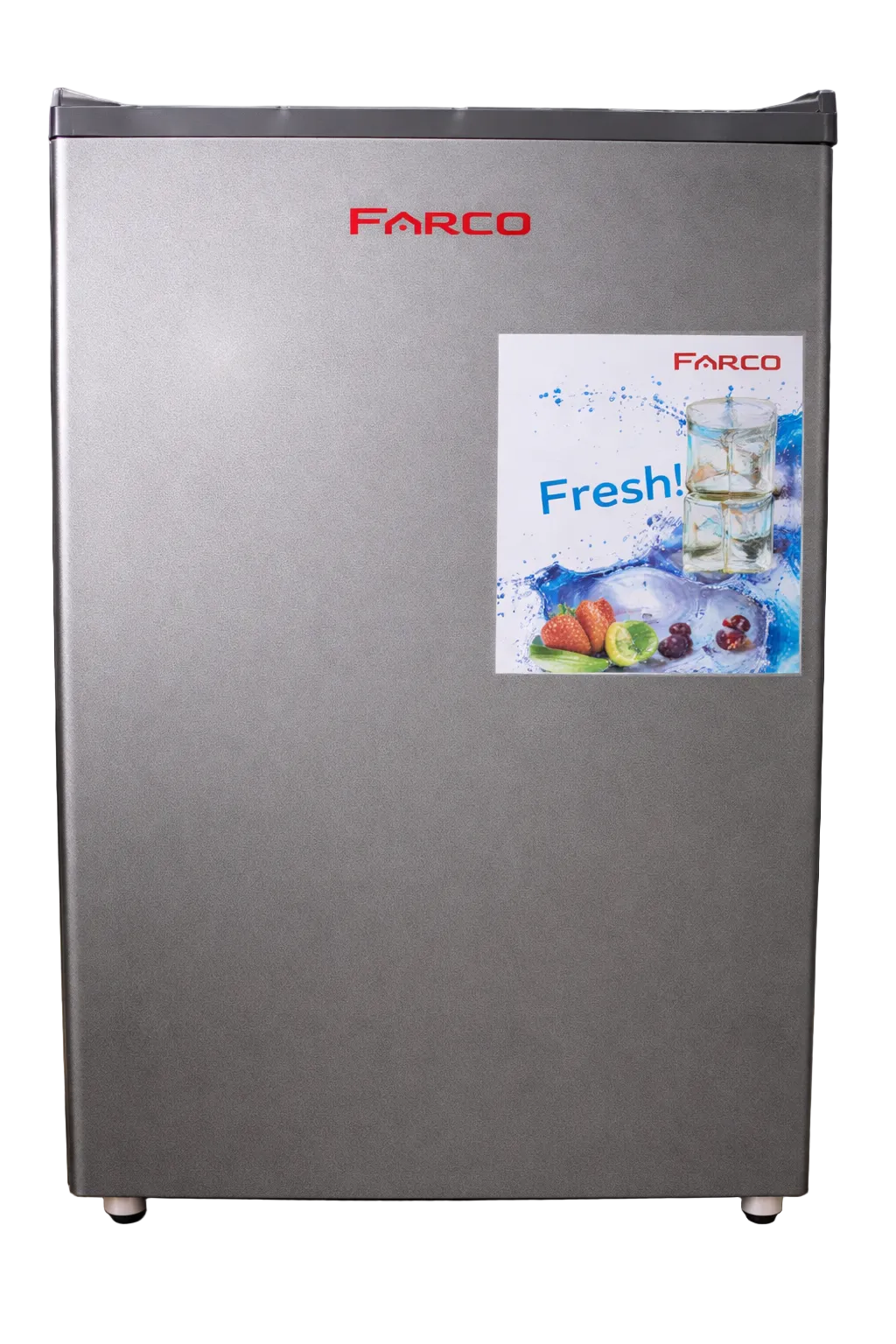 Farco R-90S 90L Compact Fridge with LED Light – Silver