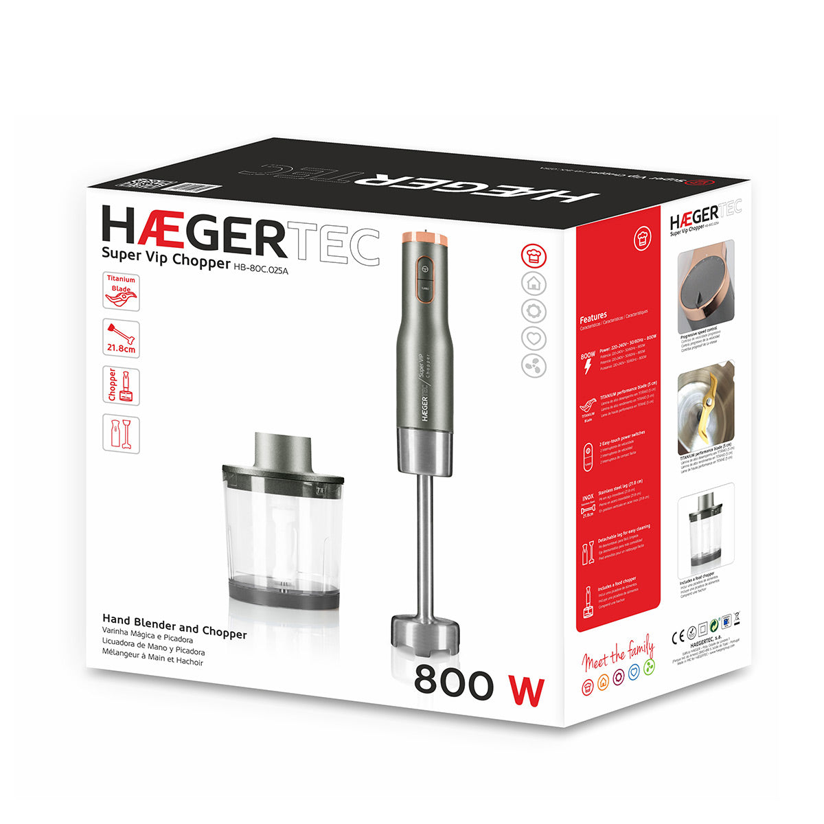 Hand blender HAEGER SUPER VIP CHOPPER – 800W