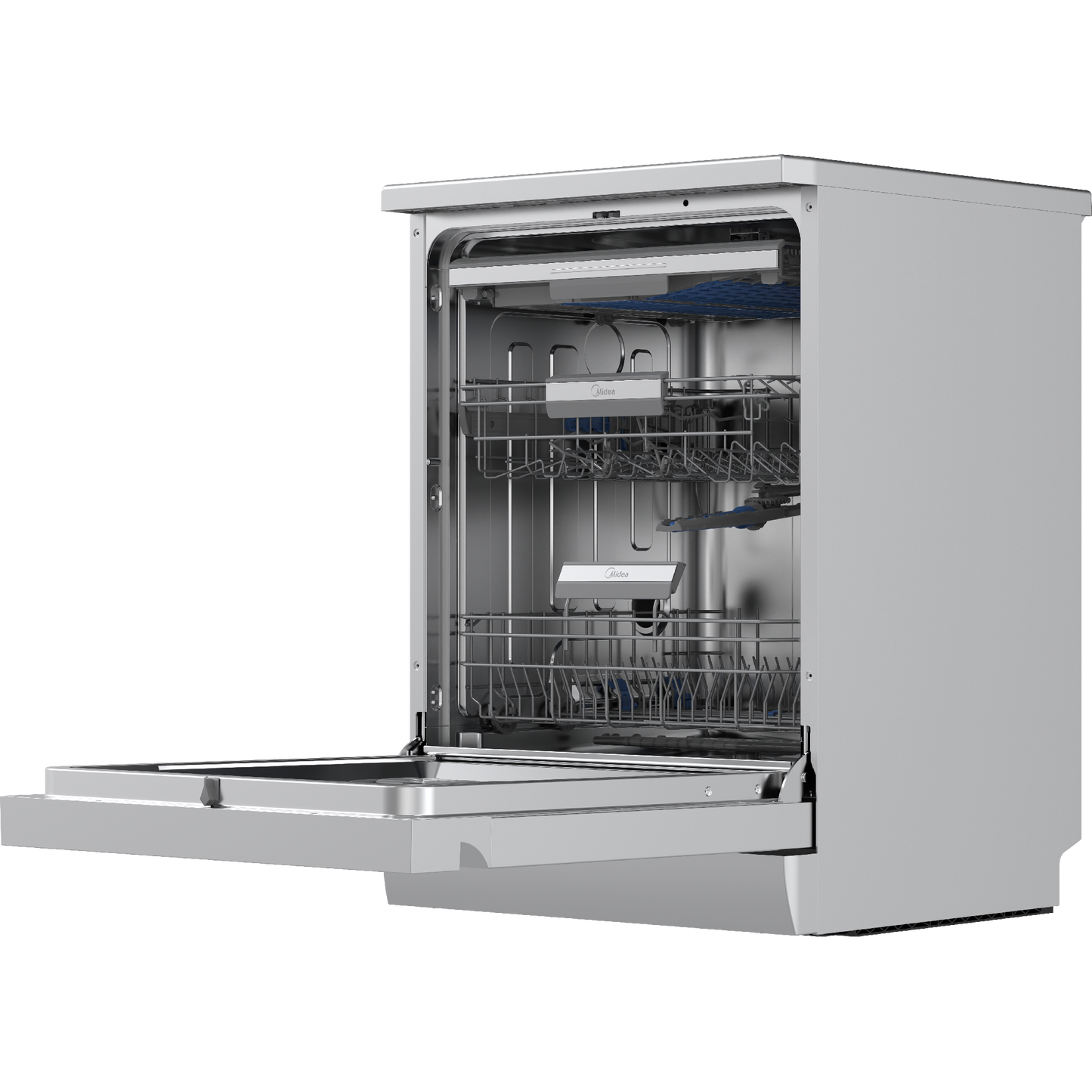 Midea Freestanding Smart Dishwasher 15 Place Setting with Dual Zone Wash - Stainless Steel