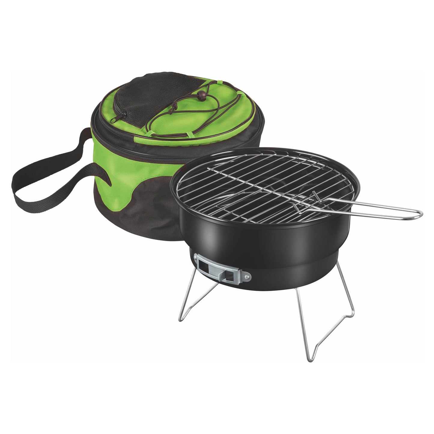 Portable grill with cooler bag