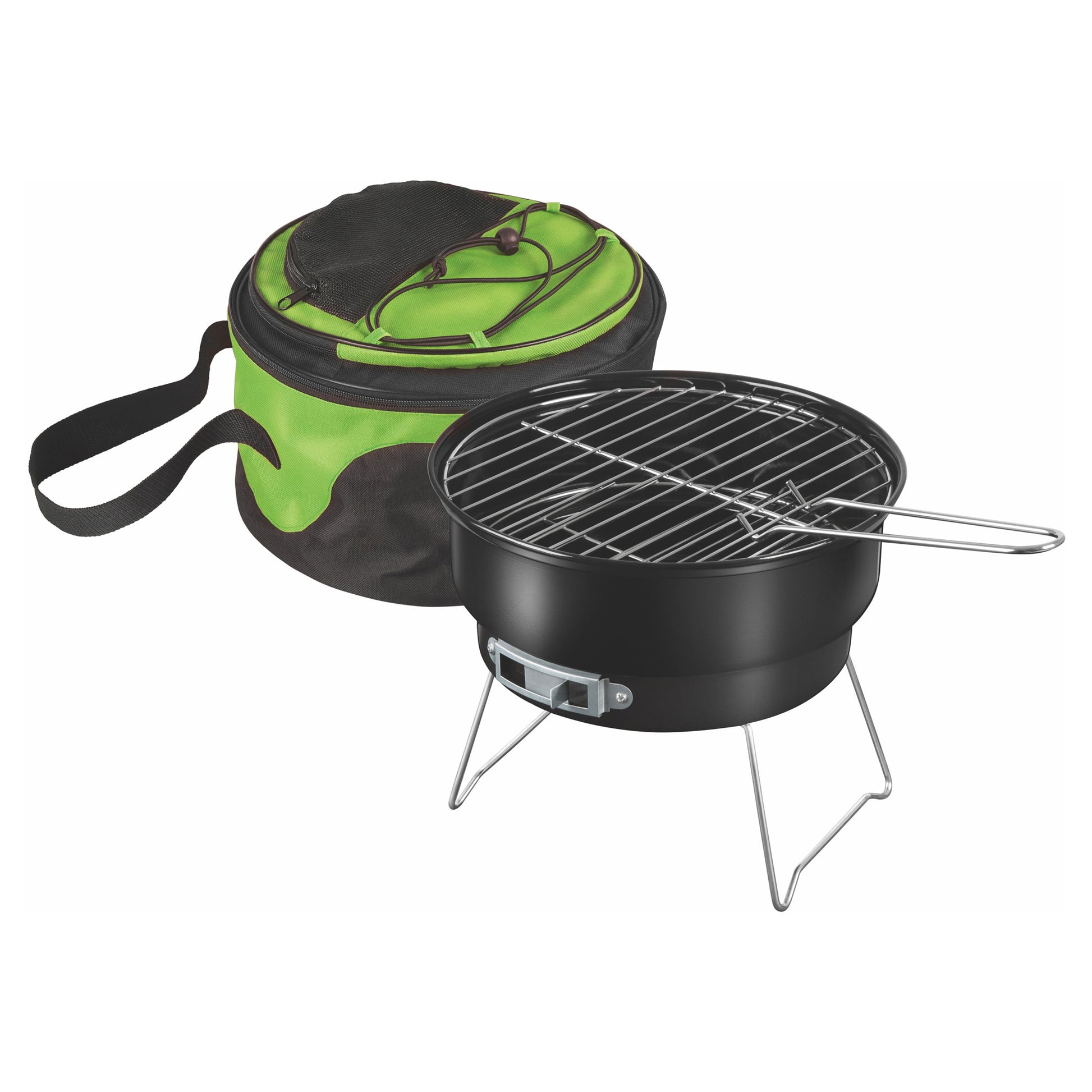 Portable grill with cooler bag