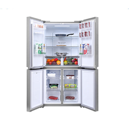 Samsung, RF48A4010M9/LV French Door Refrigerator, 466L Net Capacity , Gentle Silver Matt