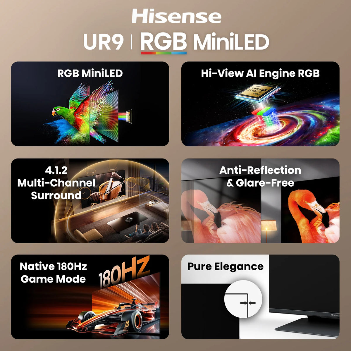 85" UR9S RGB MiniLED 180Hz 4k TV