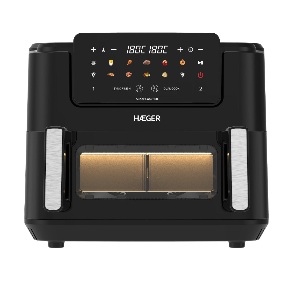 Digital Air Fryer HAEGER Super Cook 10L – 10 L, 2 Drawers