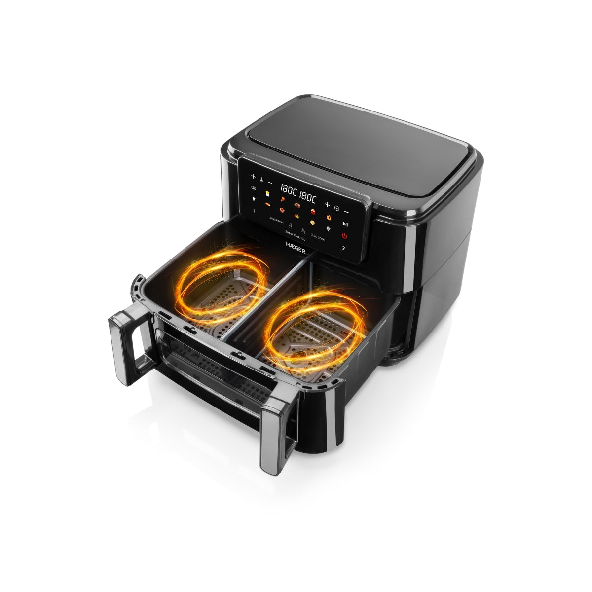 Digital Air Fryer HAEGER Super Cook 10L – 10 L, 2 Drawers