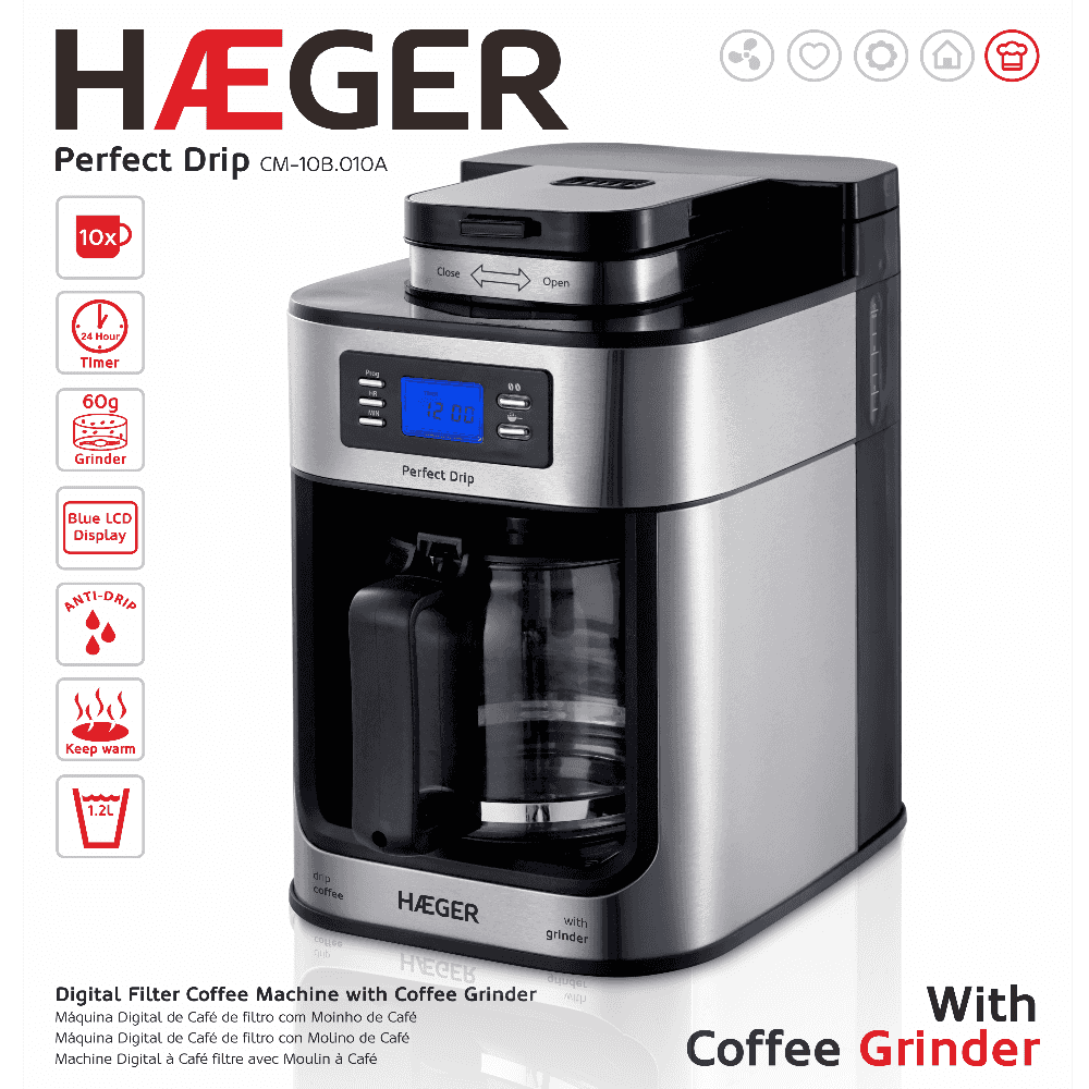 Drip Coffee Maker with Coffee Grinder HÆGER Perfect Drip