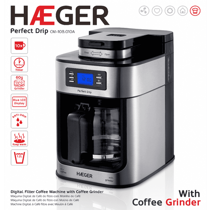 Drip Coffee Maker with Coffee Grinder HÆGER Perfect Drip