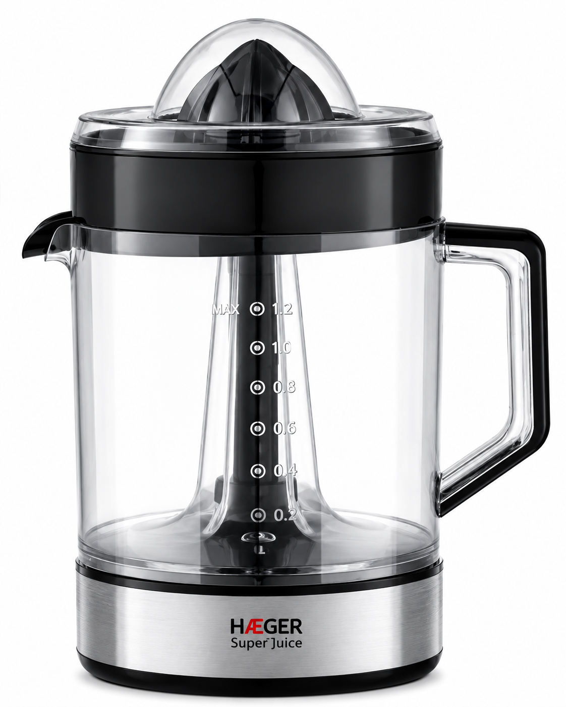 HAEGER Super Juice Electric Citrus Juicer – 40W, 1.2L, Bi-Directional Rotation