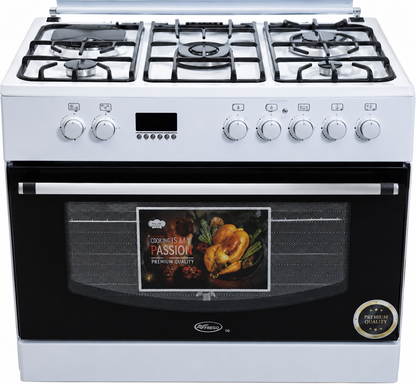 Xper XGO90CB 90cm Luxury Gas Cooker with Double Turbo Oven – Full Black