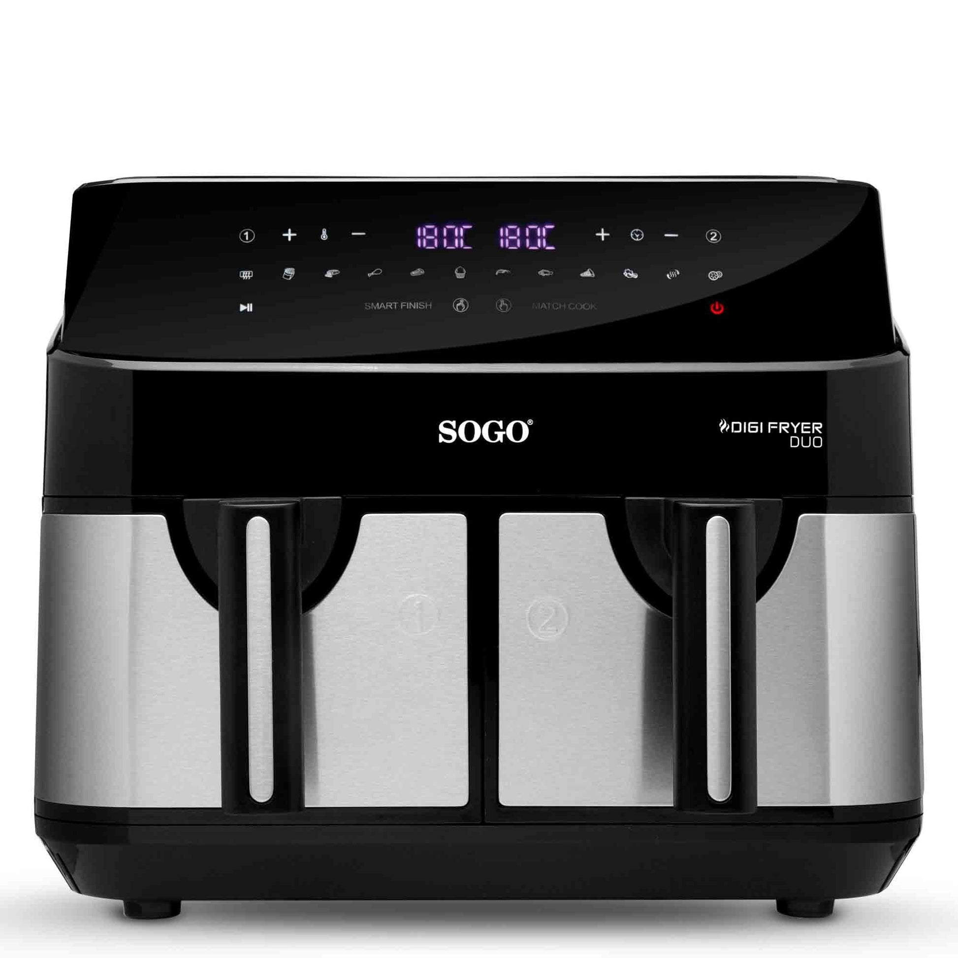 DOUBLE BASKET AIR FRYER DIGI FRYER DUO 1750W