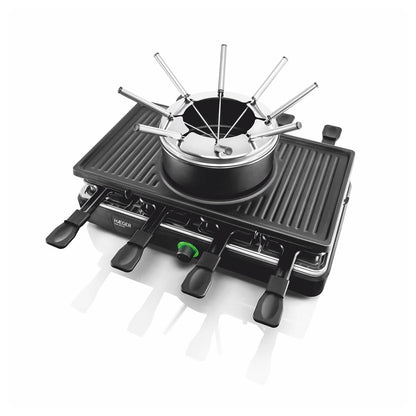 Set Fondue, Grill and Raclette HAEGER Cool Dinner – Suitable for up to 8 People,1400W