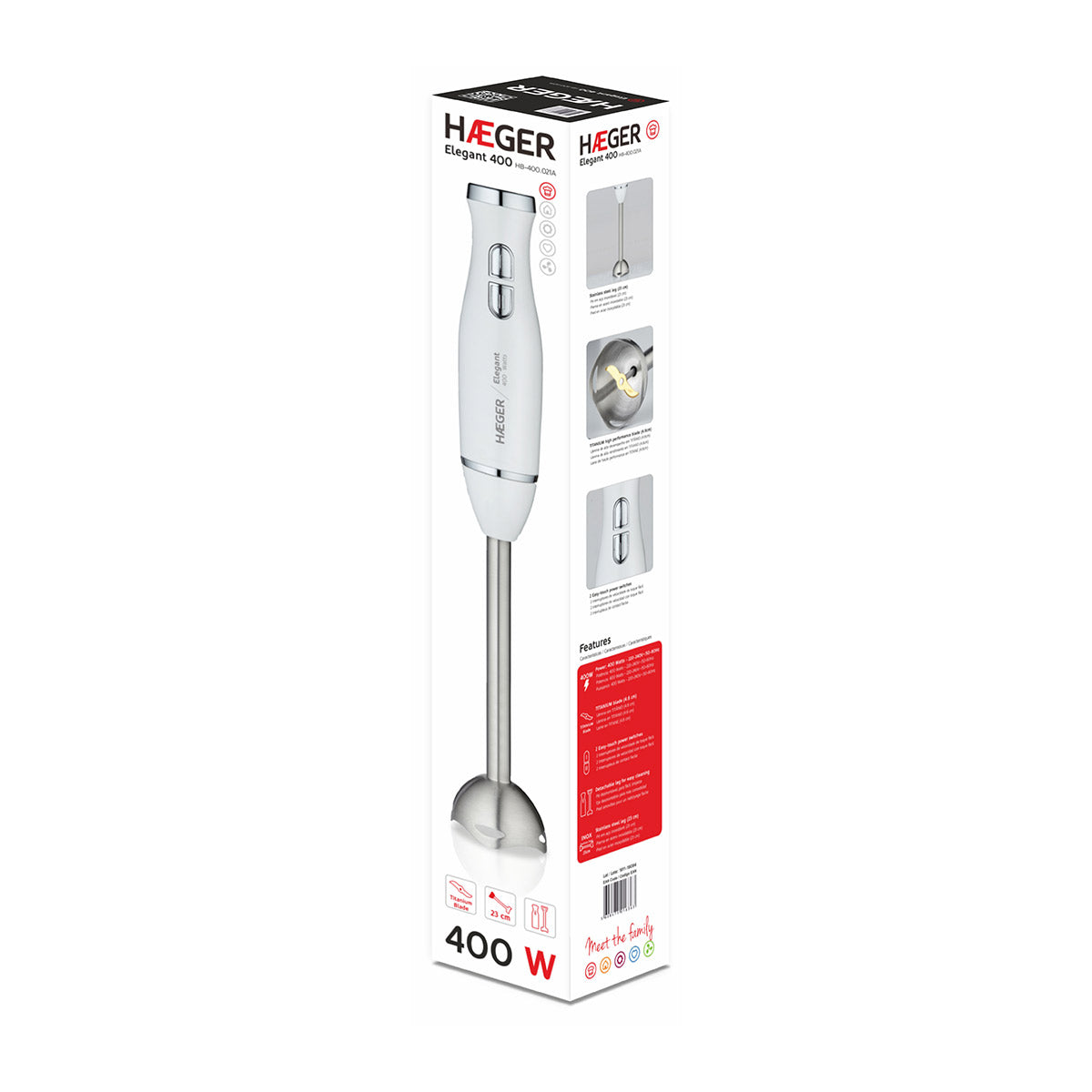 Hand Blender HAEGER ELEGANT – 400W