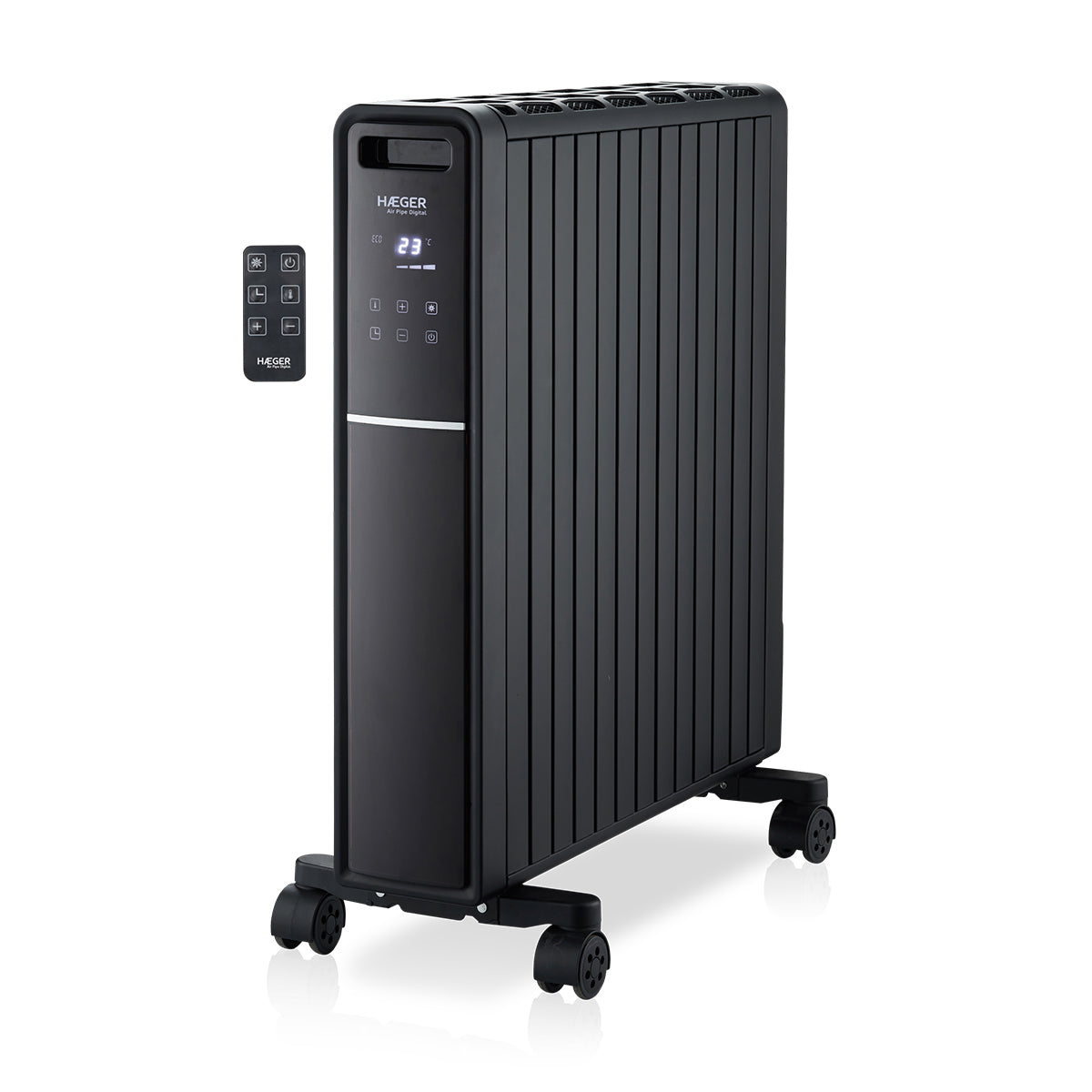 HAEGER Air Pipe Digital Thermal Emitter – 2000W, 4 Modes, Remote Control