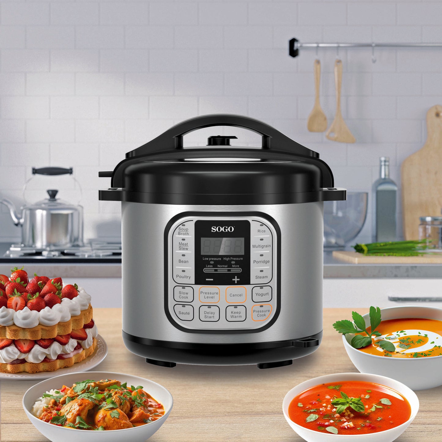 MULTIFUNCTION BASIC PRESSURE COOKER 6L1000W