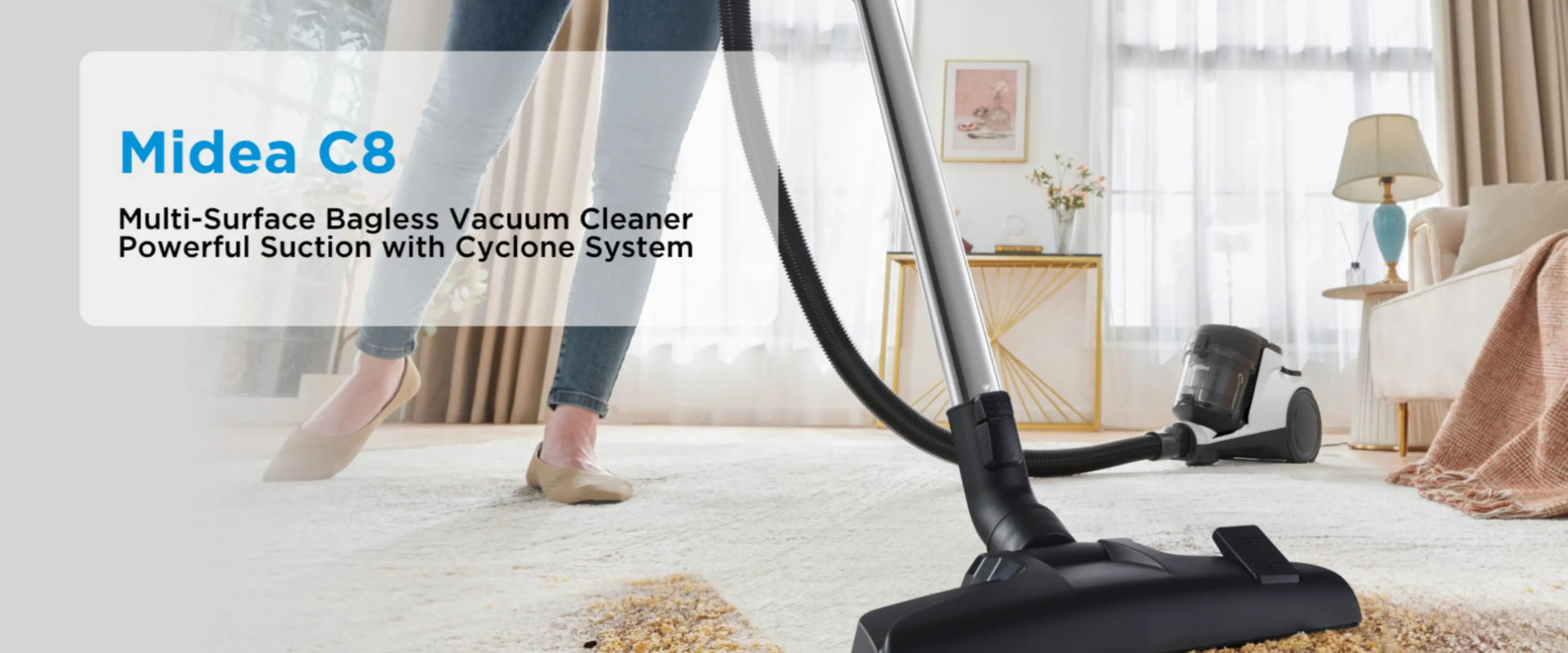 Midea Canister Vaccum Cleaner - White