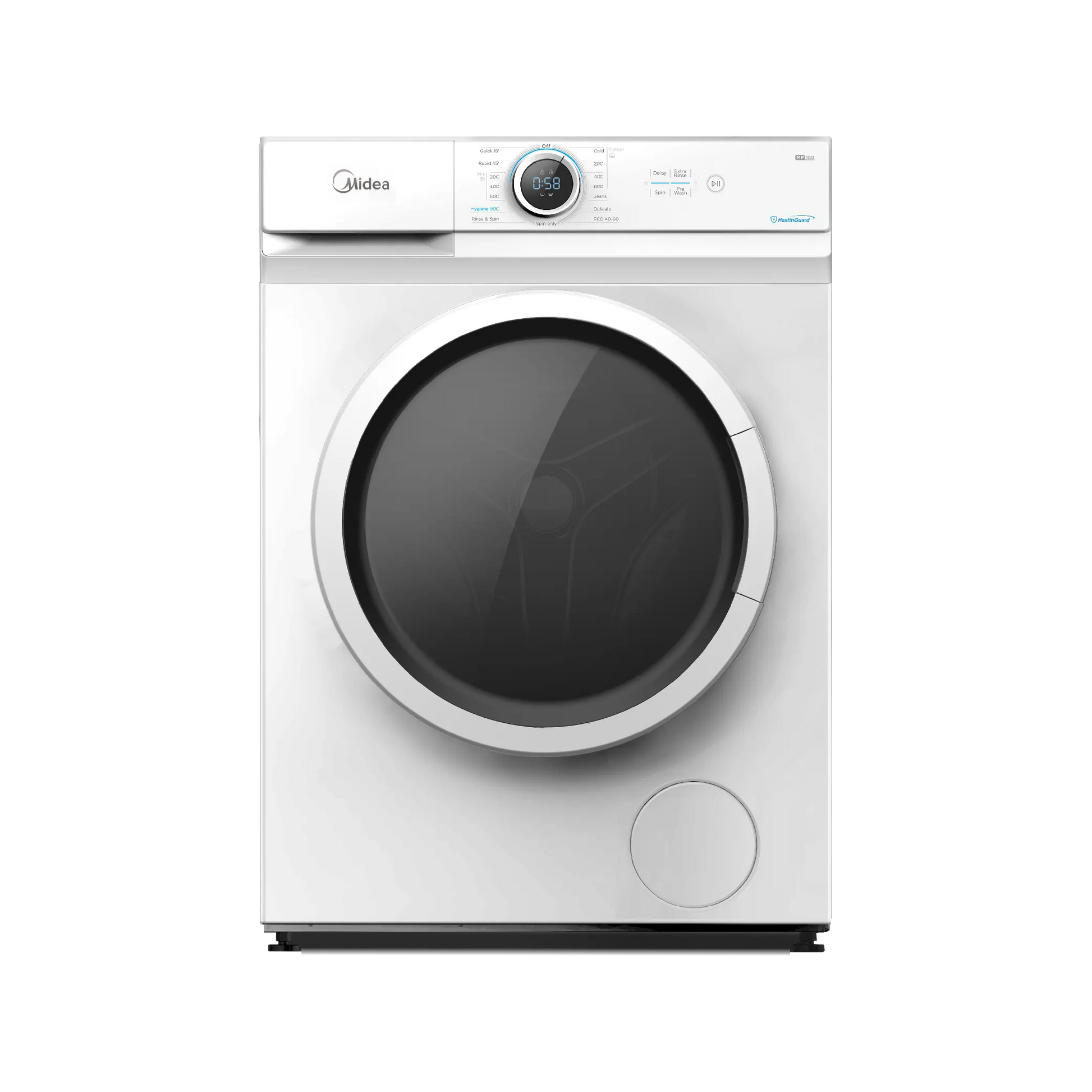 Midea Front Load Washer with Lunar Dial Hygiene 90°C - 7 Kg - White