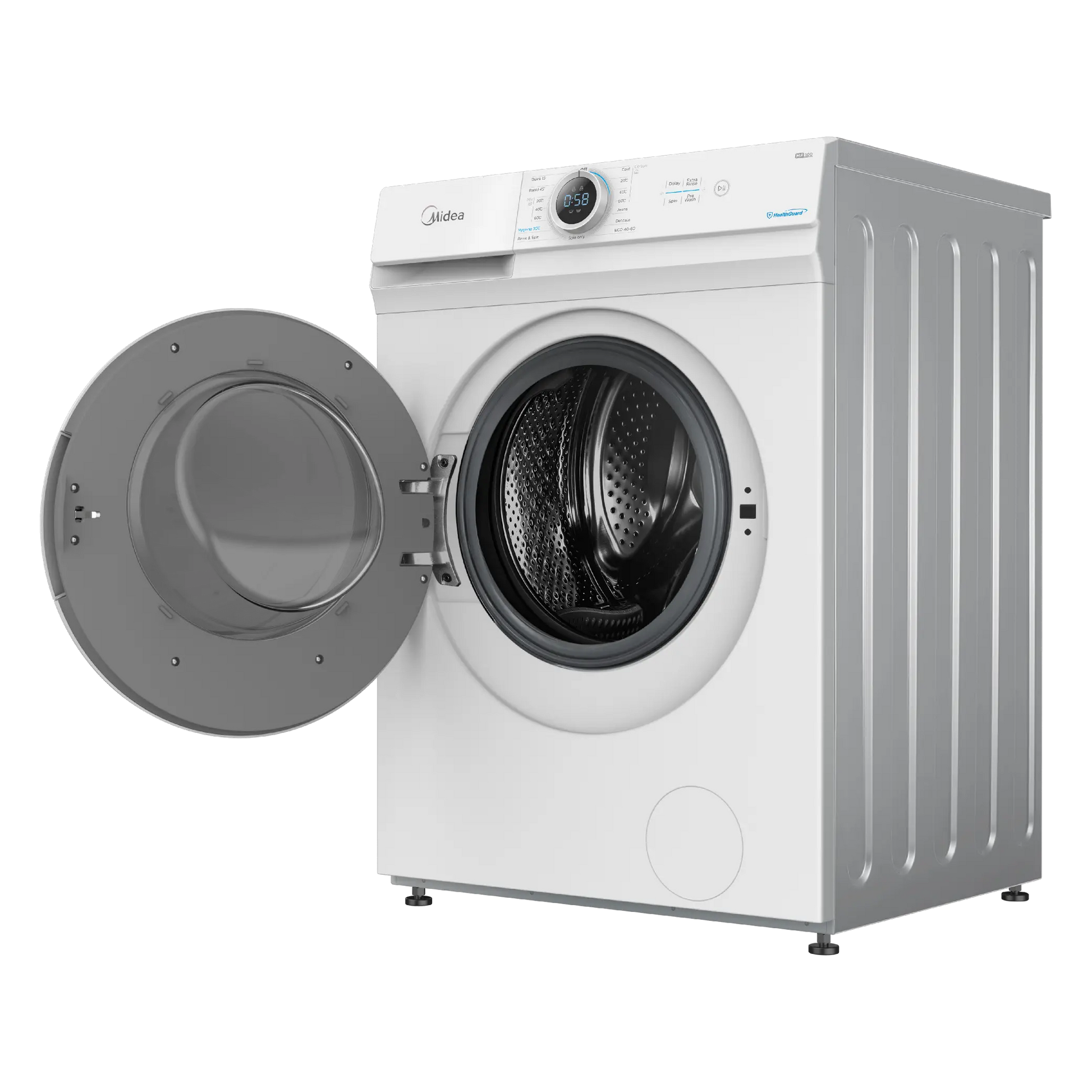 Midea Front Load Washer with Lunar Dial Hygiene 90°C - 7 Kg - White