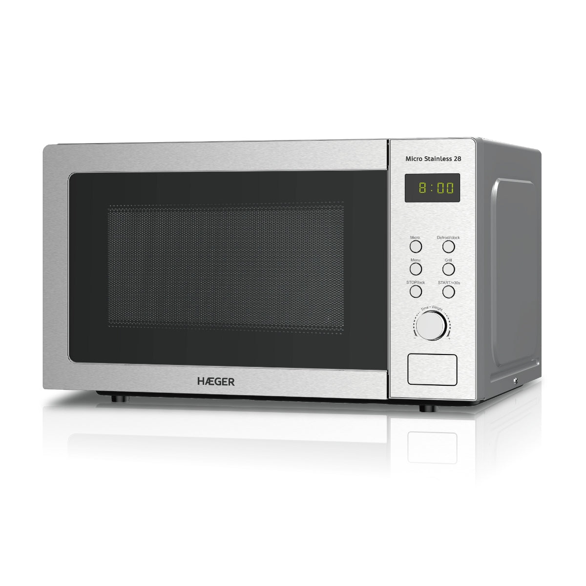HAEGER Micro Stainless 28 Digital Microwave | 28L | 1200W | Grill Function