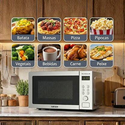 HAEGER Micro Stainless 28 Digital Microwave | 28L | 1200W | Grill Function