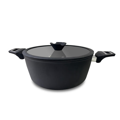 CACEROLA ALTA CON TAPA DE CRISTAL ALUMINIO FORJADO GOLD SERIES 24cm