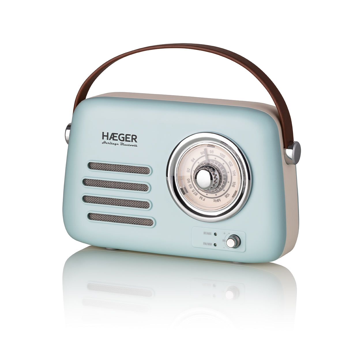 Radio FM Vintage HAEGER Heritage Bluetooth – 20H Battery , AM/FM, USB, AUX, Bluetooh