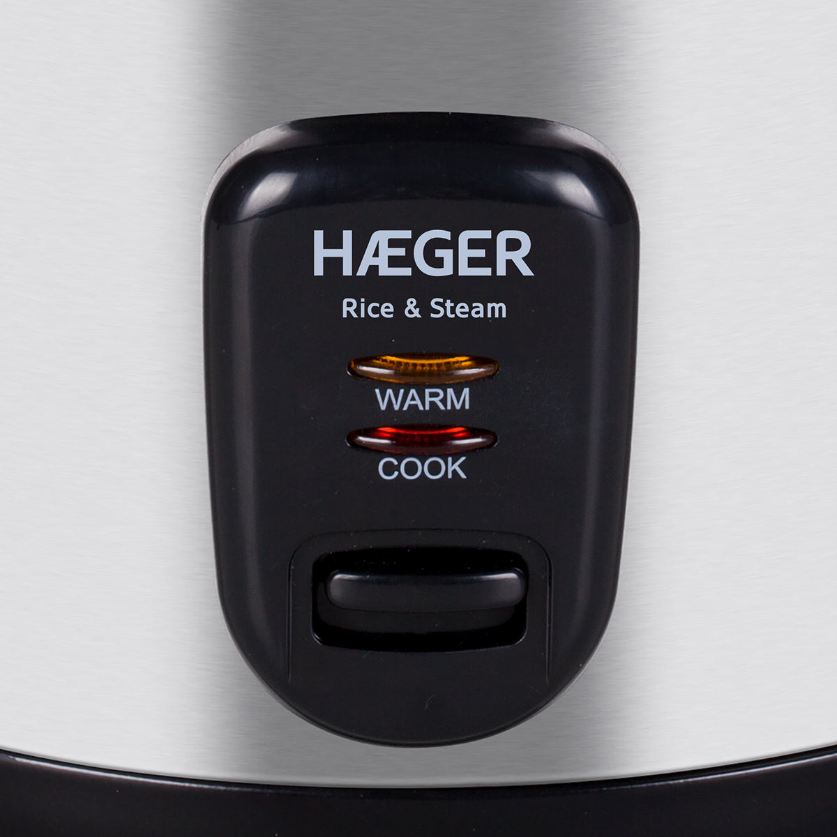 Electric Rice Cooker HAEGER Rice & Steam – 1.8 L, 700W, Stainless Steel