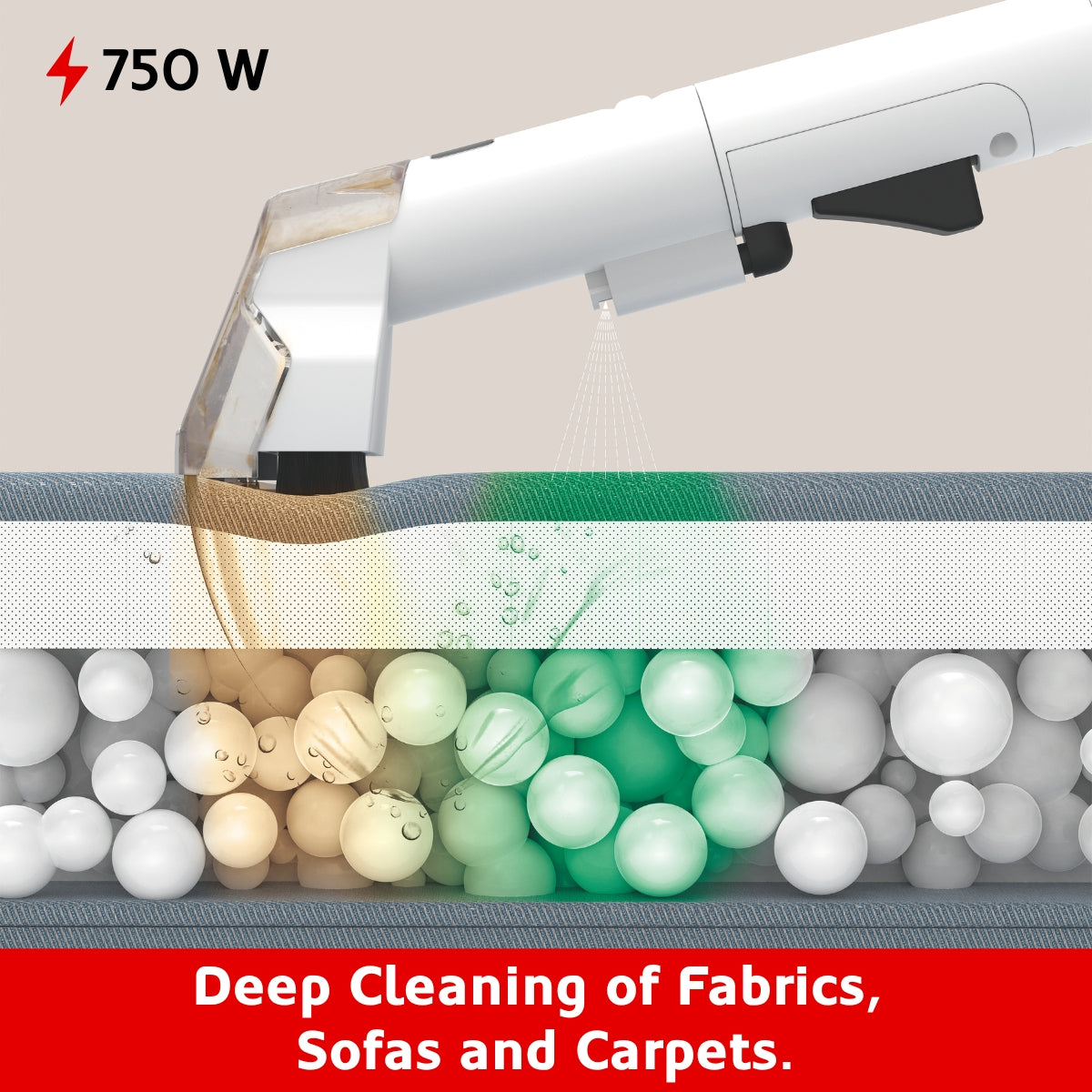 HAEGER Magic Clean 750 dual tank system – clean 1080ml and dirty 850ml