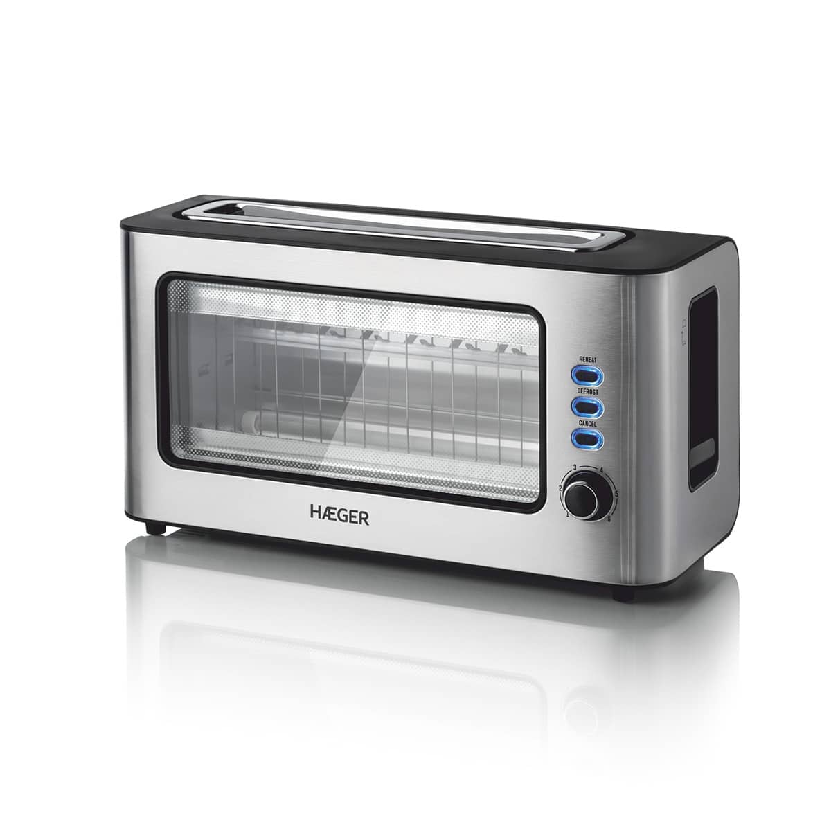 Toaster with Easy View Window HAEGER Window – 1000W