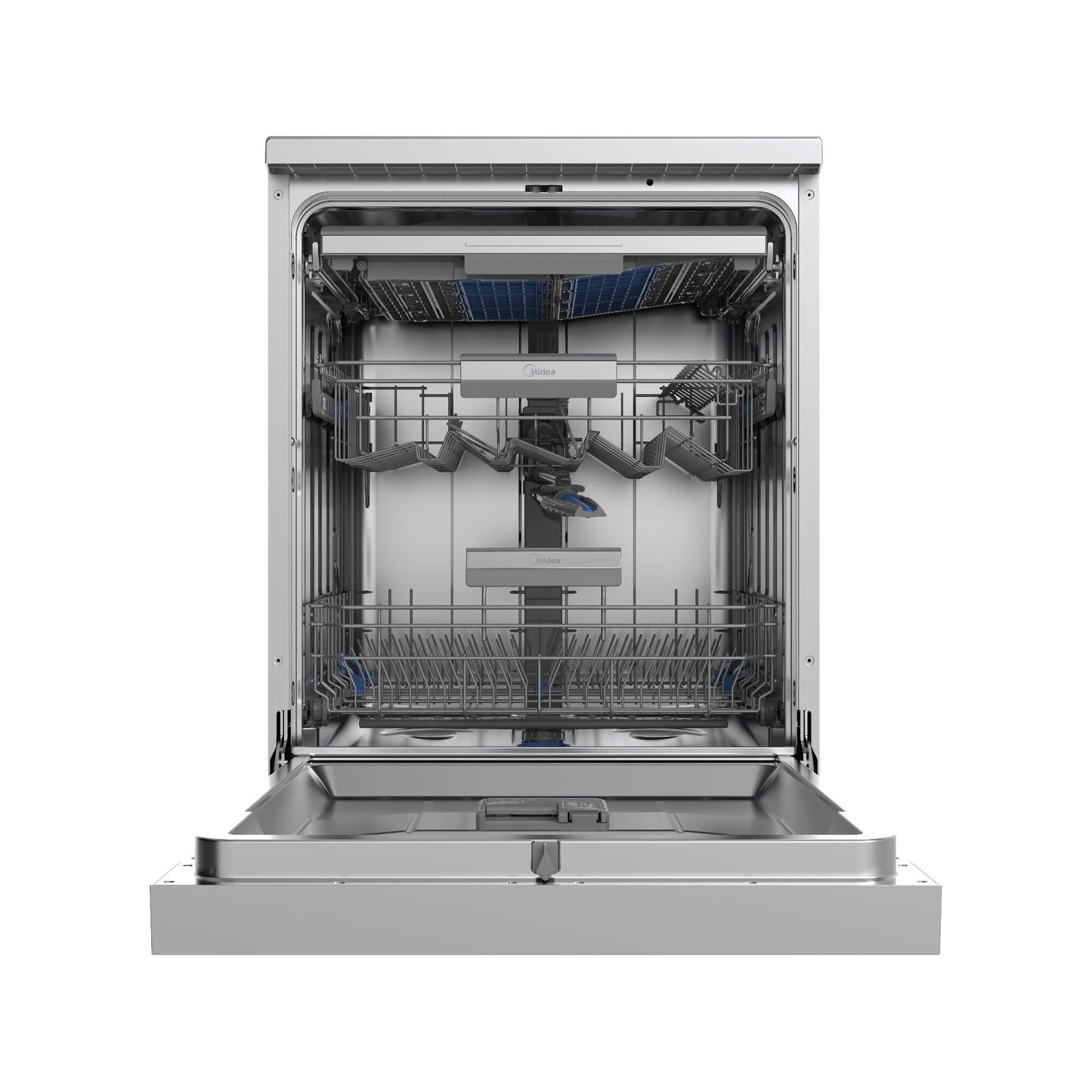 Midea Freestanding Smart Dishwasher 15 Place Setting with Dual Zone Wash - Stainless Steel