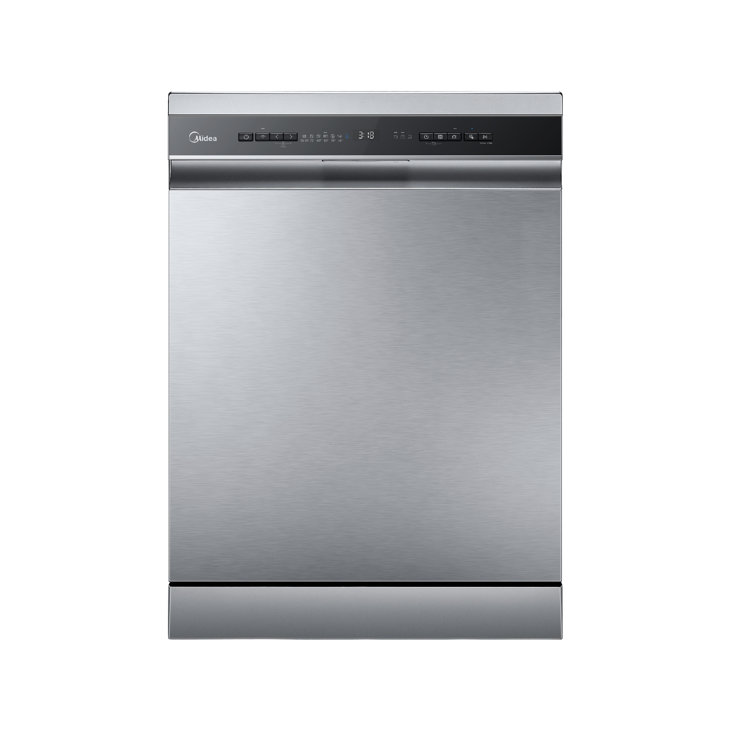 Midea Freestanding Smart Dishwasher 15 Place Setting with Dual Zone Wash - Stainless Steel