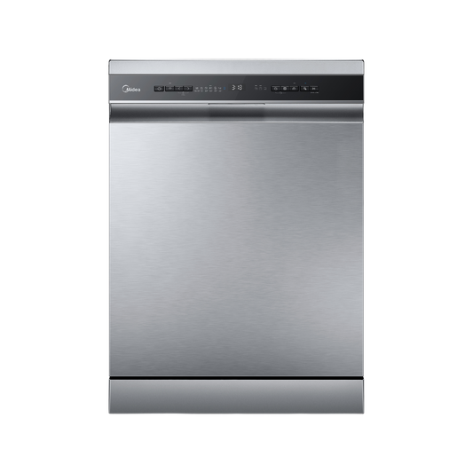 Midea Freestanding Smart Dishwasher 15 Place Setting with Dual Zone Wash - Stainless Steel