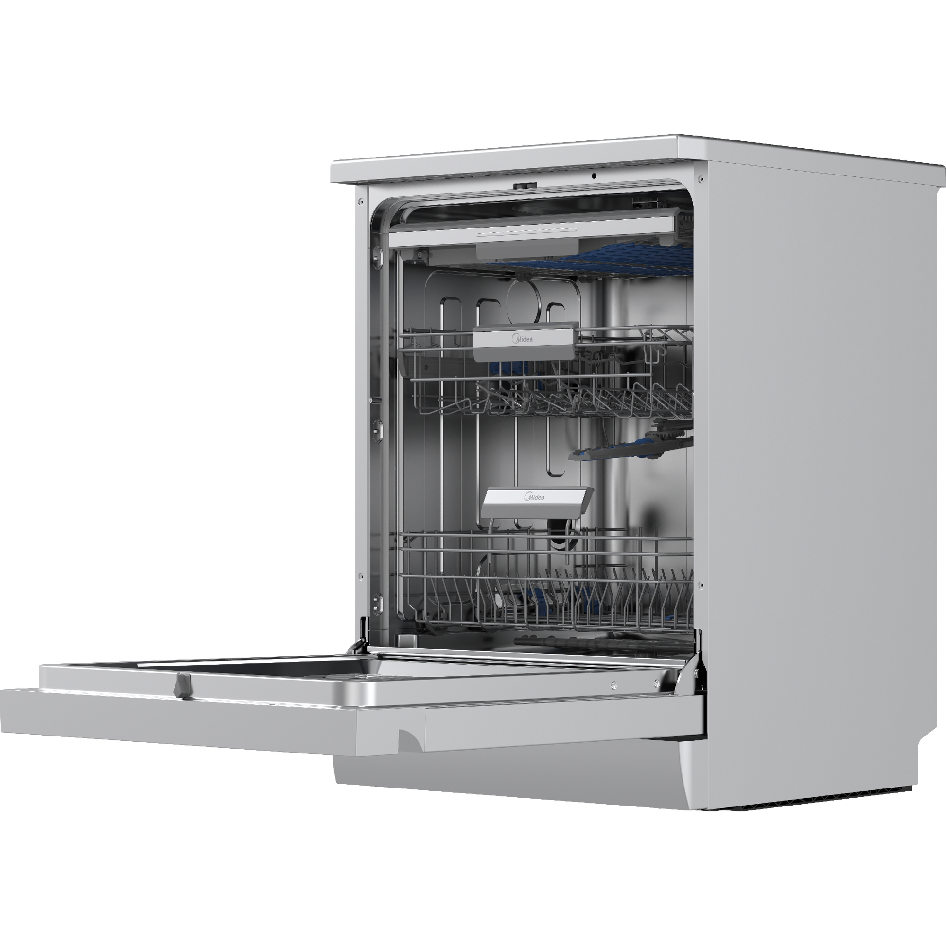 Midea Freestanding Smart Dishwasher 15 Place Setting with Dual Zone Wash - Stainless Steel