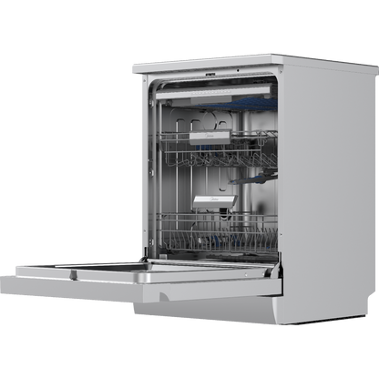 Midea Freestanding Smart Dishwasher 15 Place Setting with Dual Zone Wash - Stainless Steel