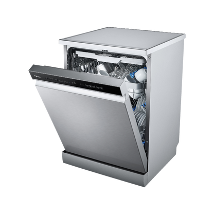 Midea Freestanding Smart Dishwasher 15 Place Setting with Dual Zone Wash - Stainless Steel