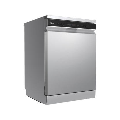 Midea Freestanding Smart Dishwasher 15 Place Setting with Dual Zone Wash - Stainless Steel