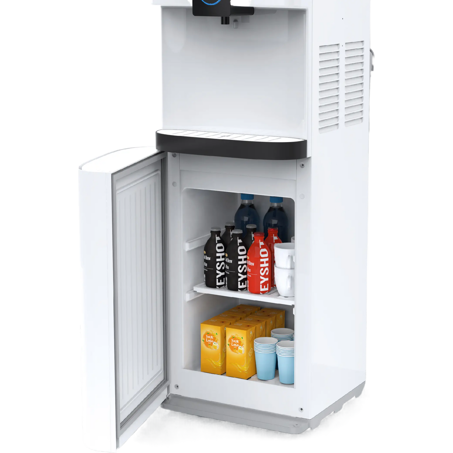 Midea Top Loading Water Dispenser with Refrigerator - White