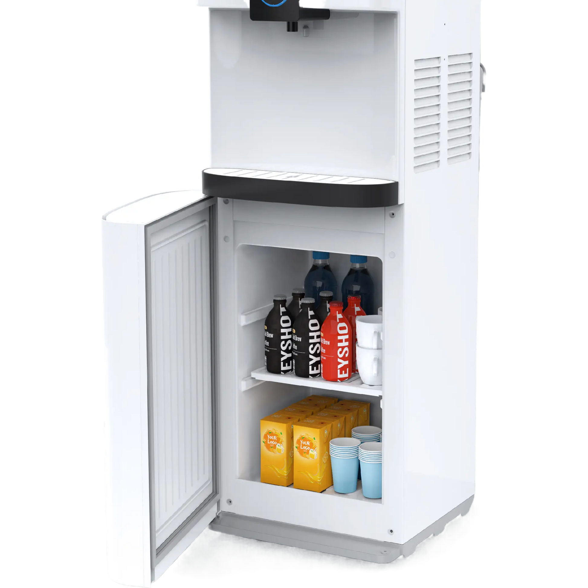 Midea Top Loading Water Dispenser with Refrigerator - White