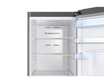 Upright 1-Door Refrigerator with Digital Inverter Technology, Water Dispenser, Power Freeze, 375L, Silver