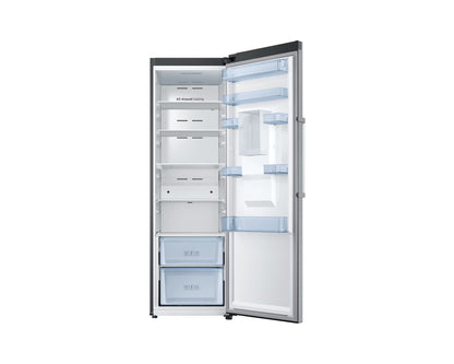 Upright 1-Door Refrigerator with Digital Inverter Technology, Water Dispenser, Power Freeze, 375L, Silver
