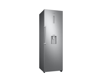 Upright 1-Door Refrigerator with Digital Inverter Technology, Water Dispenser, Power Freeze, 375L, Silver