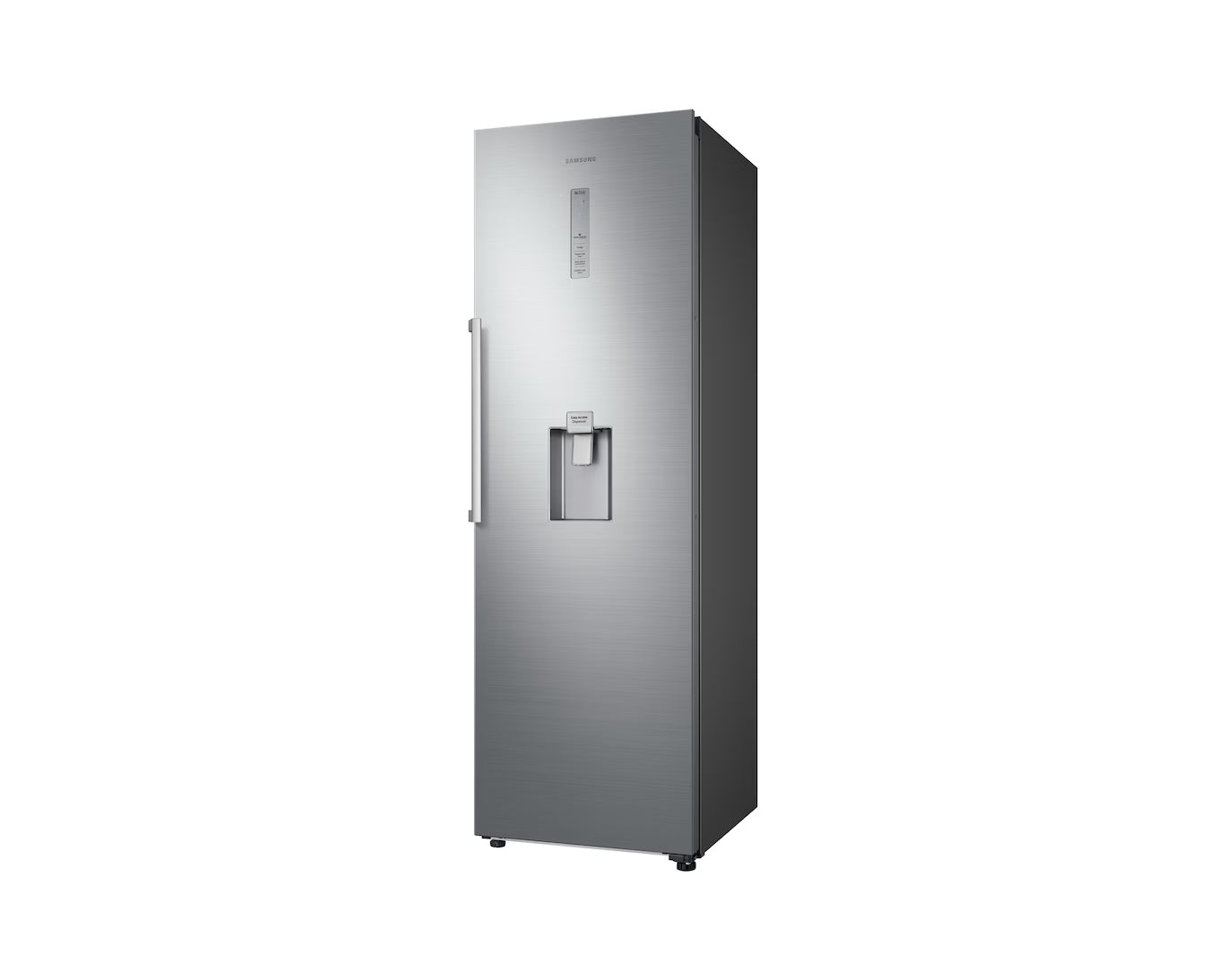 Upright 1-Door Refrigerator with Digital Inverter Technology, Water Dispenser, Power Freeze, 375L, Silver