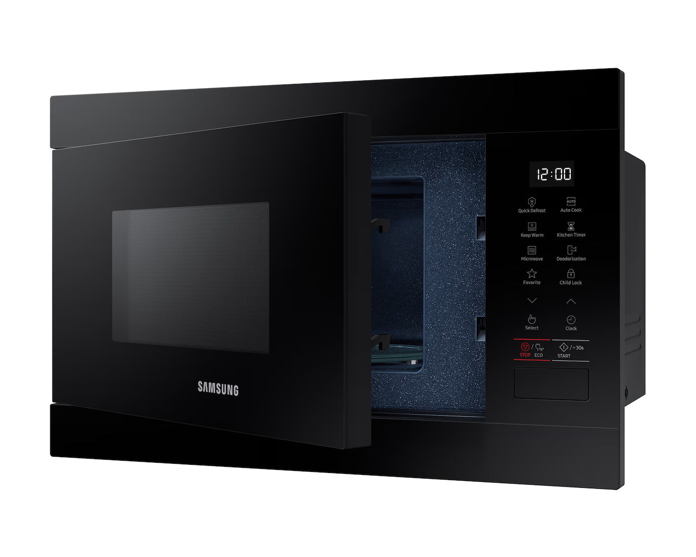 Samsung MS22M8254AK/E3 Built-In Solo Microwave, 22L, Black