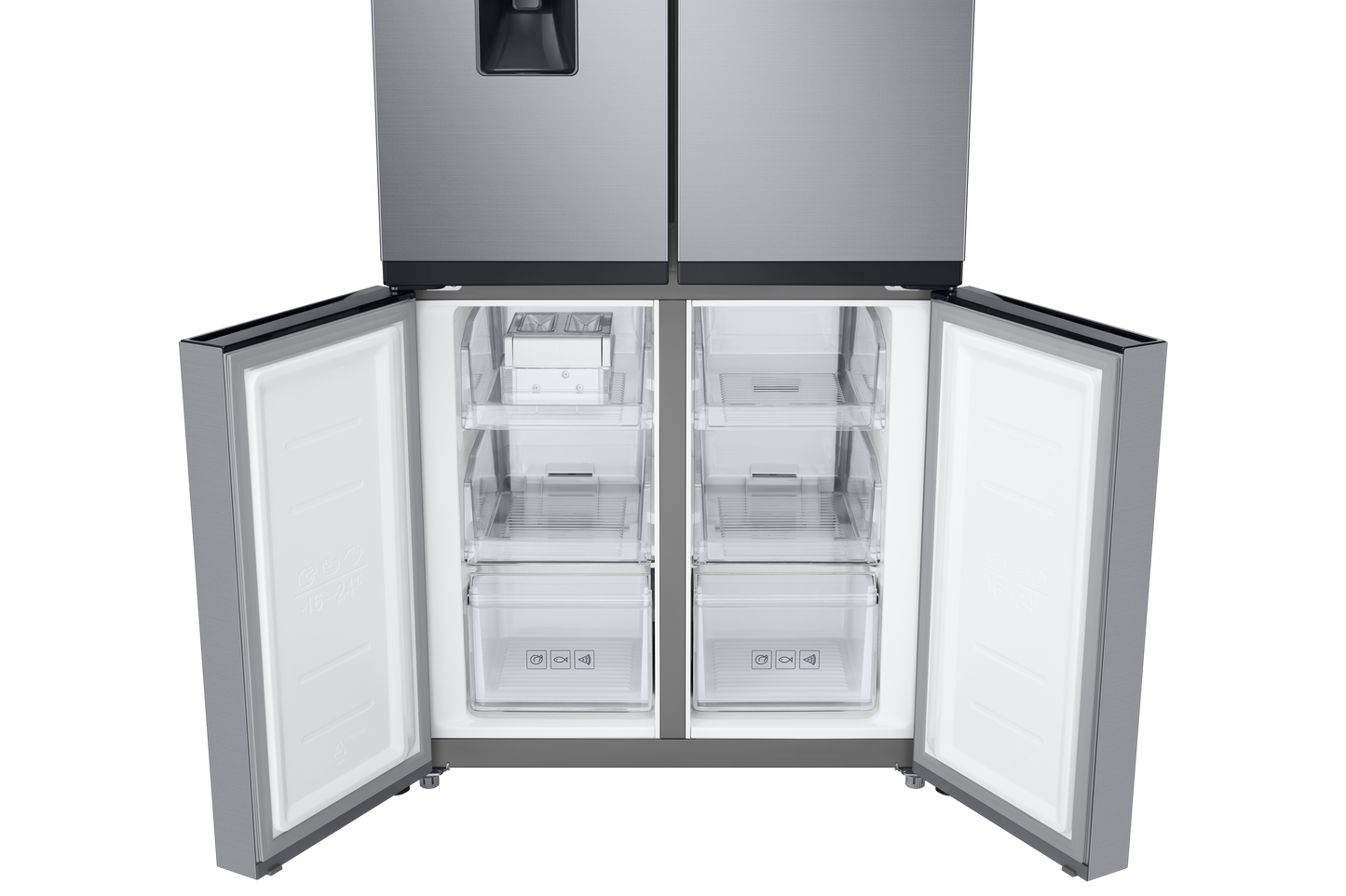 Samsung, RF48A4010M9/LV French Door Refrigerator, 466L Net Capacity , Gentle Silver Matt