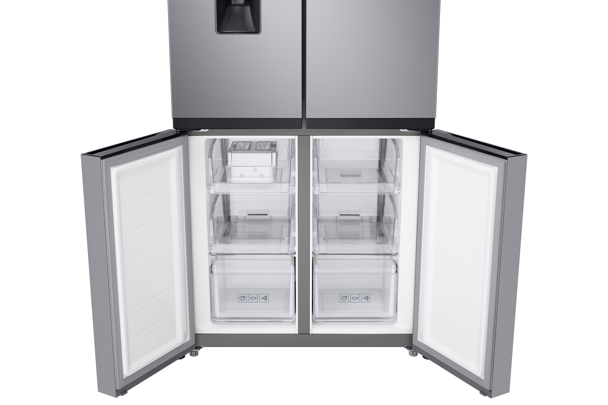 Samsung, RF48A4010M9/LV French Door Refrigerator, 466L Net Capacity , Gentle Silver Matt