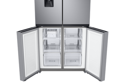 Samsung, RF48A4010M9/LV French Door Refrigerator, 466L Net Capacity , Gentle Silver Matt