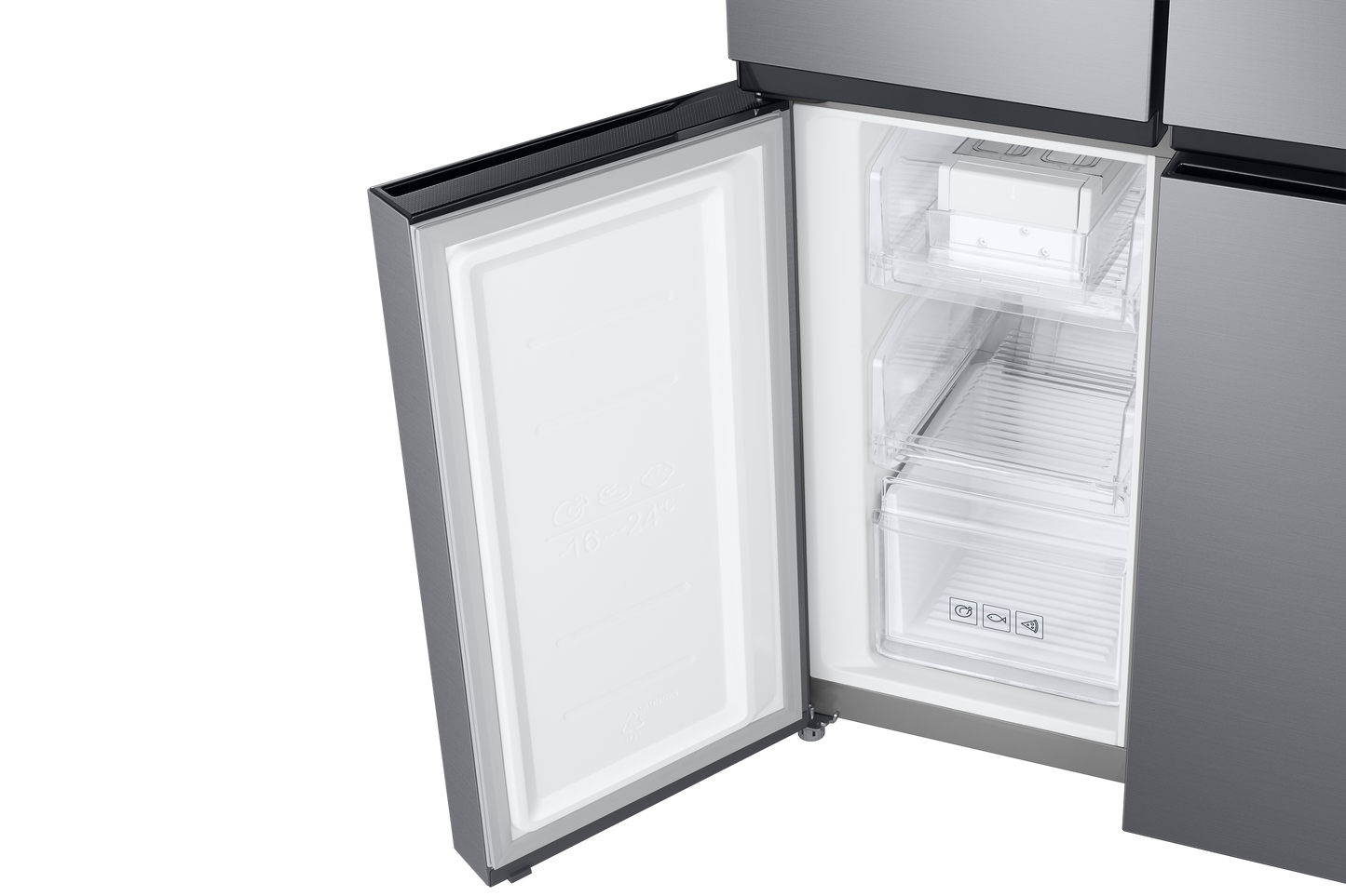 Samsung, RF48A4010M9/LV French Door Refrigerator, 466L Net Capacity , Gentle Silver Matt