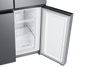 Samsung, RF48A4010M9/LV French Door Refrigerator, 466L Net Capacity , Gentle Silver Matt