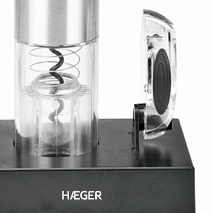 Corkscrew HAEGER LUCCA PACK, Rechargeable, Stainless Steel